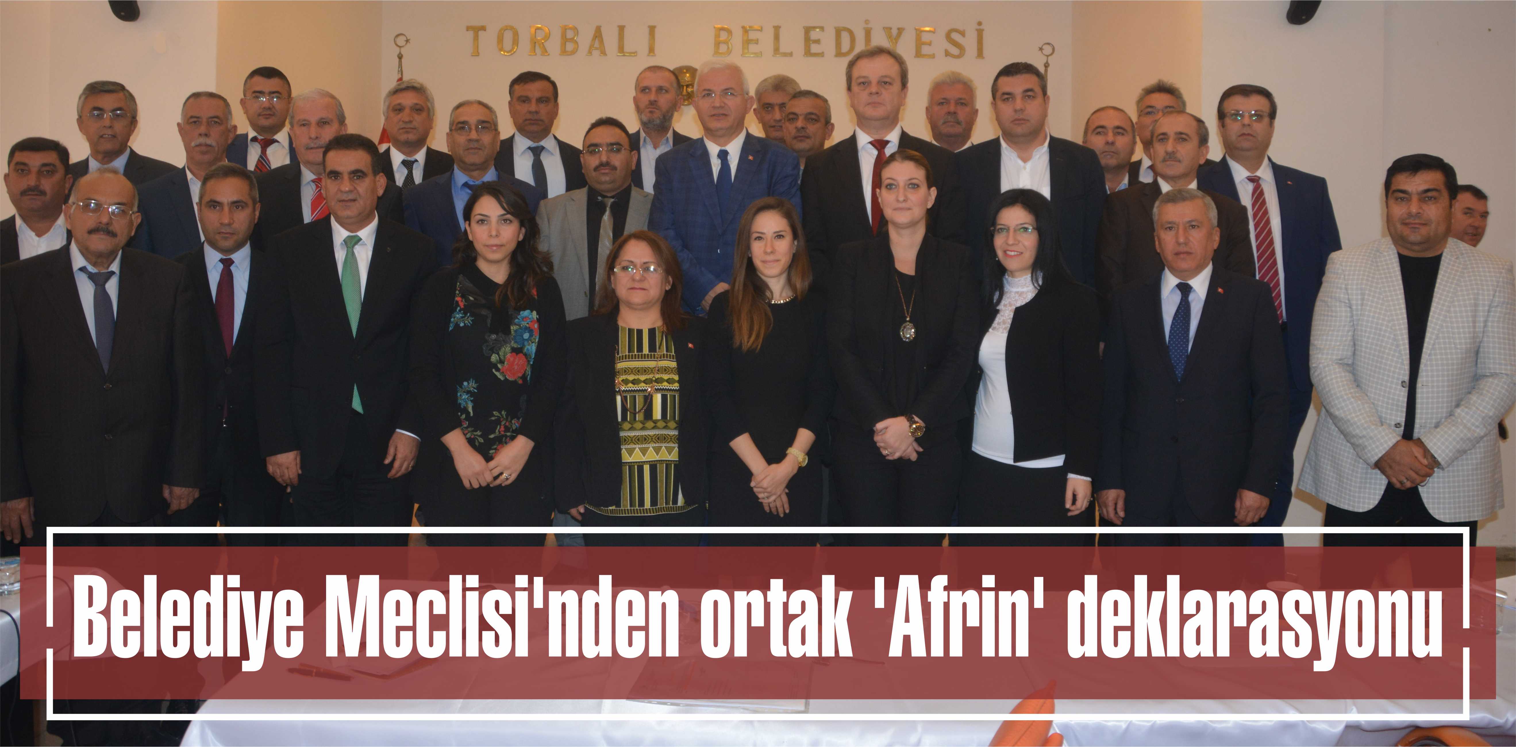 Belediye Meclisi’nden ortak ‘Afrin’ deklarasyonu